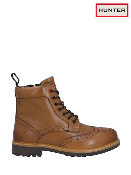 Hunter Cawdor Lace Up Ankle Brogue Boots (AT3967) | £125