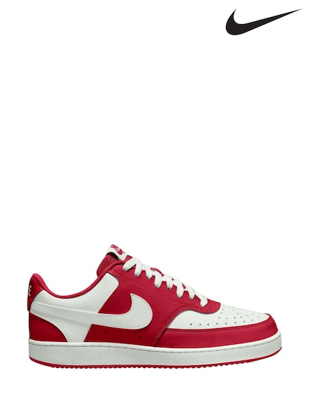 Nike Red/White Court Vision Low Trainers (AT4020) | £0