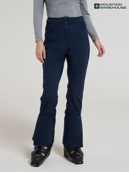 Mountain Warehouse Blue Womens Avalanche High-Waisted Slim Fit Snow Ski Trousers (AT4044) | £112