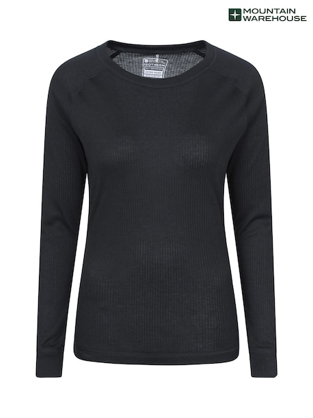 Mountain Warehouse Black Talus Womens Round Neck Thermal Top (AT4067) | £20