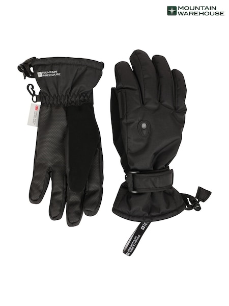 Mountain Warehouse Black Womens Extreme Waterproof Ski Gloves (AT4076) | £40
