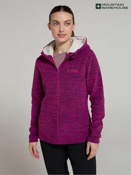 Mountain Warehouse Purple Womens Snowdonia Fleece Hoodie (AT4103) | £39