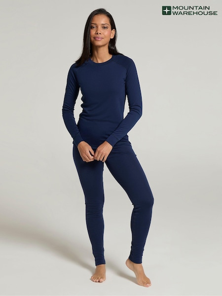Mountain Warehouse Blue Womens Talus Thermal Top & Joggers Set (AT4123) | £36