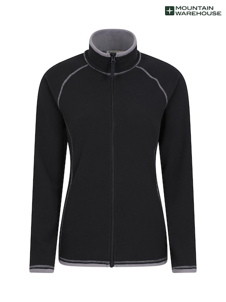 Mountain Warehouse Black Womens Montana Full Zip Fleece (AT4132) | £32
