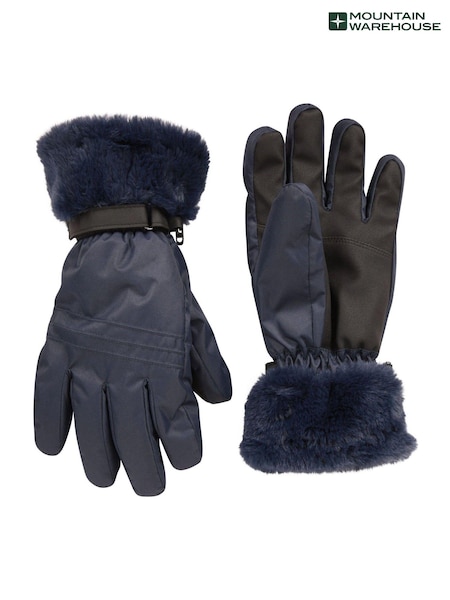 Mountain Warehouse Blue Womens Parallax Waterproof Ski Gloves (AT4134) | £32