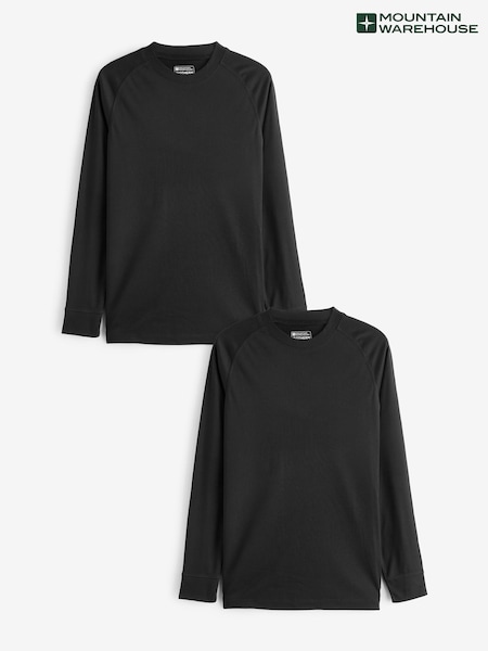 Mountain Warehouse Black Womens Talus Thermal Tops 2 Pack (AT4143) | £36