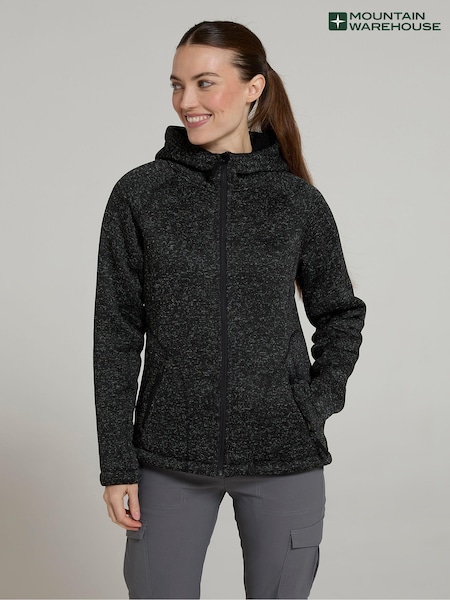Mountain Warehouse Black Womens Nevis Sherpa Lined Hoodie (AT4149) | £59