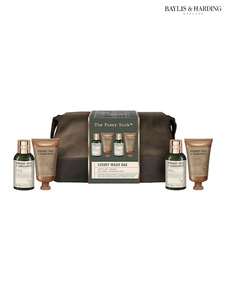 Baylis & Harding The Fuzzy Duck Bergamot Hemp Sandalwood Mens Luxury Wash Bag Gift Set