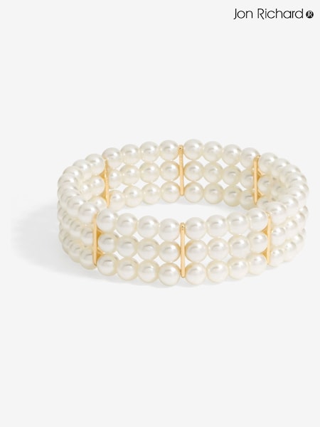Jon Richard Gold Tone Multi Row Stretch Wristwear Bracelet (AT5033) | £18