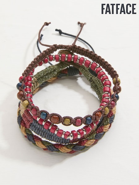 FatFace Red Bracelet Stack (AT5135) | £14
