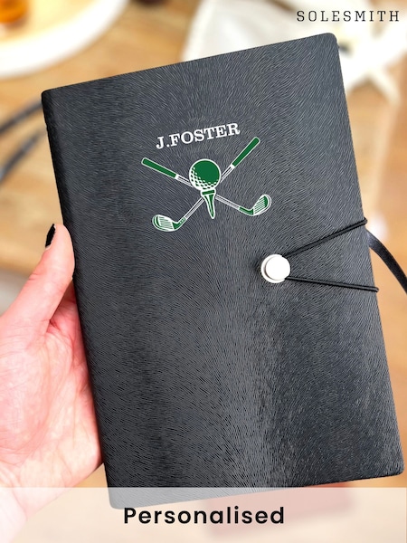Personalised Golf Notebook by Solesmith (AT5152) | £28