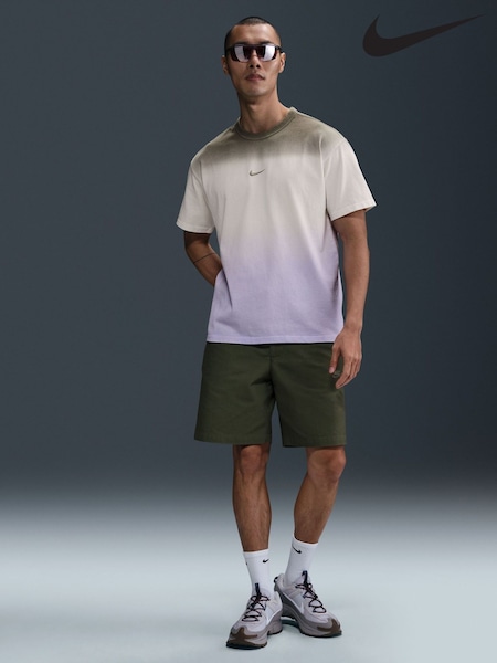 Nike Grey/Purple Sportswear Dip Dye Graphic T-Shirt (AT5157) | £40