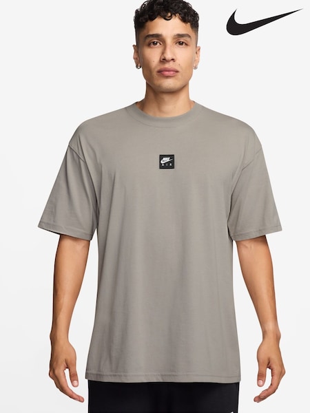 Nike Grey Sportswear Air Tab Logo T-Shirt (AT5160) | £38