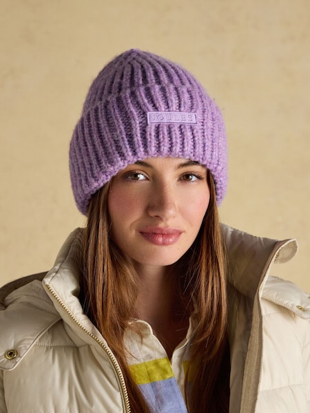 Joules Rosa Purple Beanie Hat (AT5373) | £19
