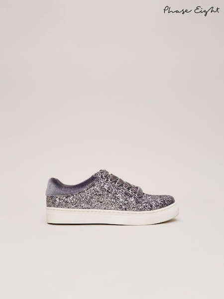 Phase Eight Grey Glitter Trainers (AT5467) | £45