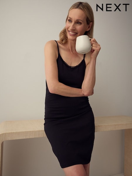 Black Menopause Friendly Cooling Cotton Slip (AT5507) | £29