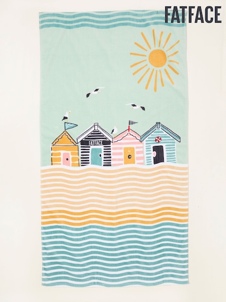 FatFace Green Beach Hut Beach Towel (AT5545) | £19.50