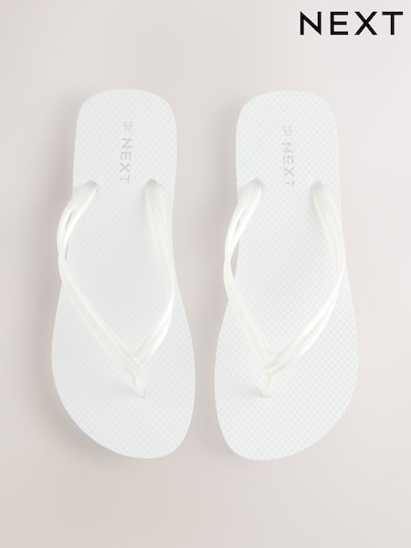 White Beach Flip Flops (AT5550) | £12