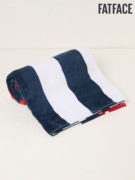 FatFace Navy Lobster Printed Beach Towel (AT5563) | £19.50