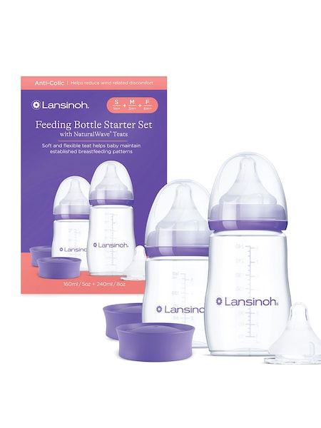 Clear - Lansinoh Feeding Bottle Starter Set