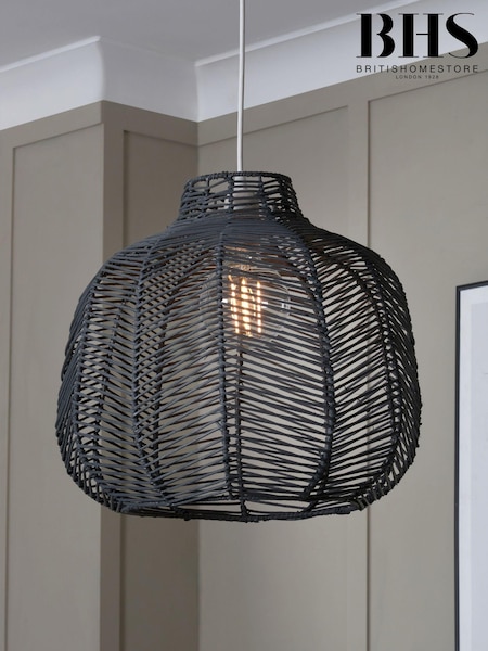 BHS Grey Leo Rattan Easyfit Shade (AT5616) | £40