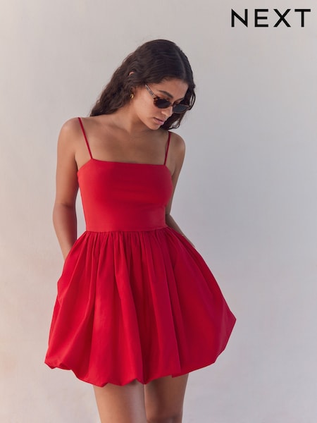 Red Bubble Hem Mini Dress (AT5712) | £30