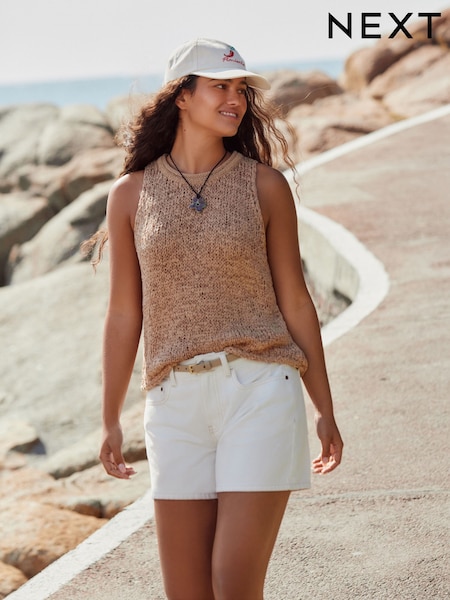White 100% Cotton Rigid Denim Shorts (AT5880) | £20