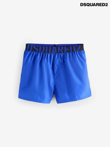 DSquared2 Blue Underwear Logo Waistband Swim Shorts (AT5914) | £194
