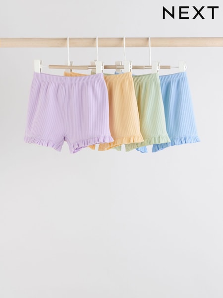 Blue/ Yellow/ Green/ Purple Pastels Baby Jersey Shorts 4 Pack (AT5950) | £18 - £20