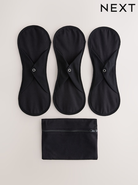 Black Light Flow Period Liners Knickers with Wash Bag 3 Pack (AT5991) | £18