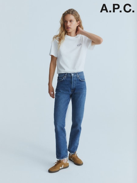 A.P.C. White Boxy Rue Madame T-Shirt (AT6062) | £115