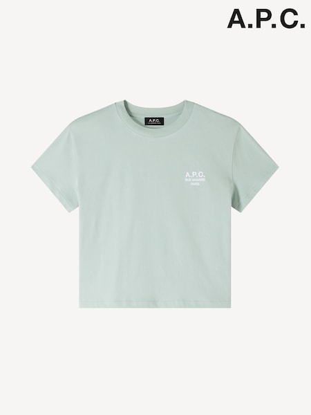 A.P.C. Green Boxy Rue Madame T-Shirt (AT6067) | £115