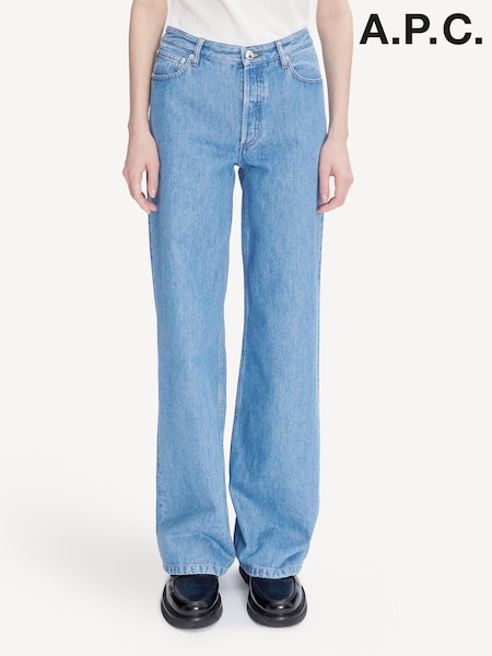 A.P.C. Blue Elisabeth Straight Fit Jeans (AT6068) | £275