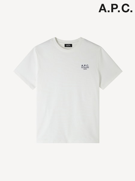 A.P.C. White Standard Rue Madame T-Shirt (AT6069) | £125