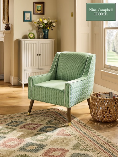 Nina Campbell Green Ikat Diamonds Rosebury Accent Chair (AT6159) | £350