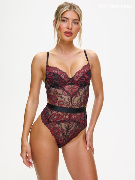 Ann Summers Black and Red Hold Me Tight Lace Body (AT6180) | £29