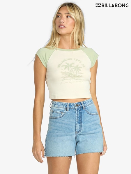 Billabong Blue 100% Cotton Riley Frayed Denim Shorts (AT6323) | £60