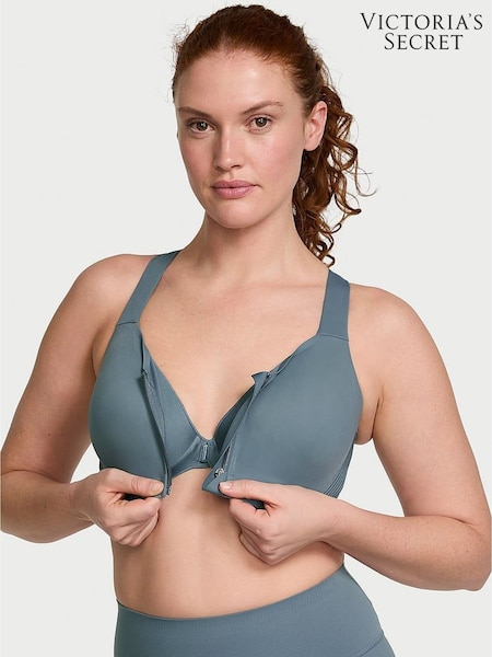Victoria's Secret Dark Steel Blue Front Close High Support Sports Bra (AT6341) | £55