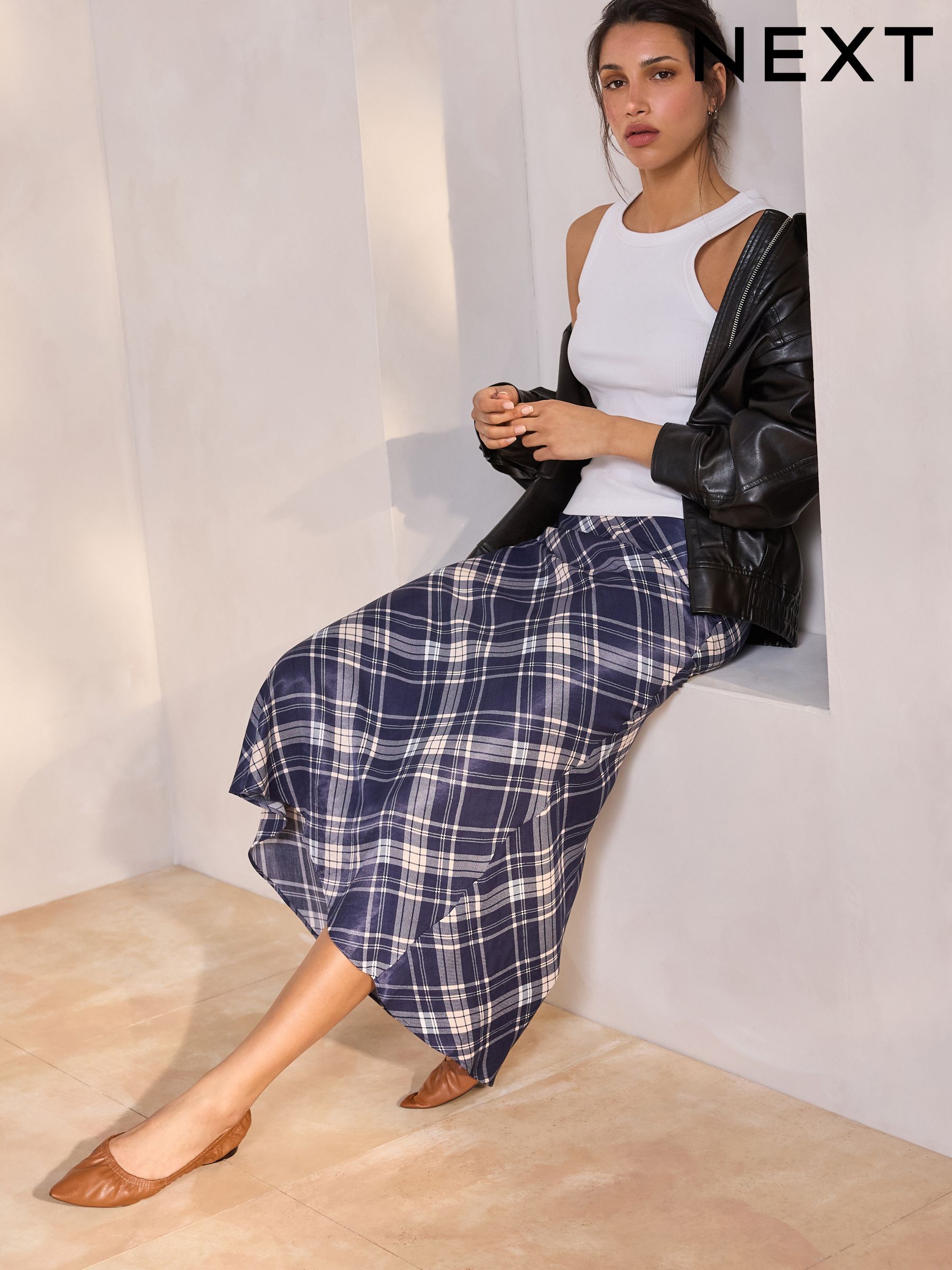 checkered skirt in store