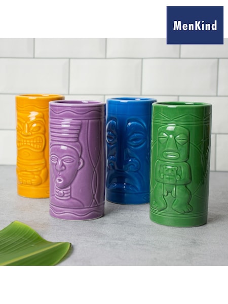 MenKind #Winning Set of 4 Tiki Mugs Set (AT6800) | £20