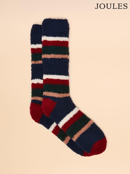 Joules Fluffy Navy Socks (AT6879) | £9.95