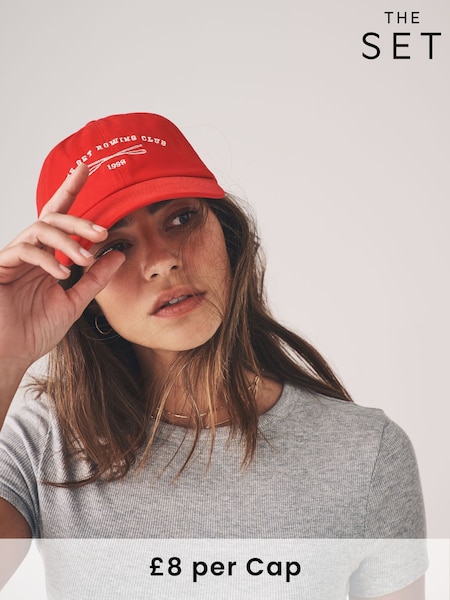 The Set Red/Black 2 Pack Graphic Caps (AT6888) | £16