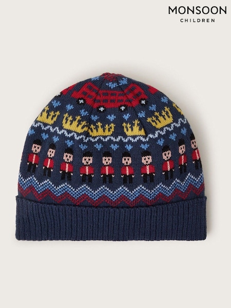 Monsoon Blue London Winter Knit Beanie Hat (AT7011) | £26 - £27