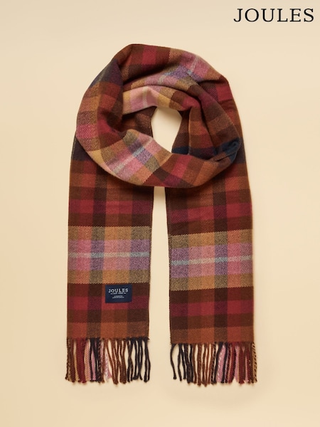 Joules Langtree Berry Red Large Scarf (AT7061) | £16.95