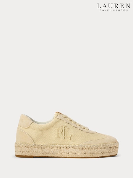 Lauren Ralph Lauren Luize Canvas Suede Trainers (AT7097) | £159