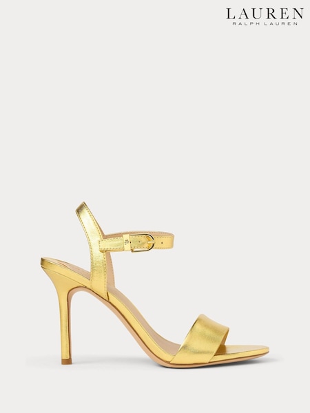 Lauren Ralph Lauren Gwen Nappa Leather Strap Heels (AT7151) | £139