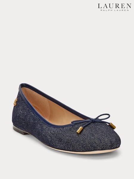 Lauren Ralph Lauren Blue Denim Jayna Flats (AT7153) | £129