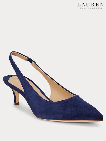 Lauren Ralph Lauren Lolah II Suede Slingback Heeled Pump Shoes (AT7165) | £139