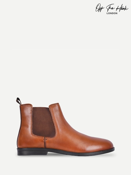 Brown - Off The Hook Trueman Leather Chelsea Boots