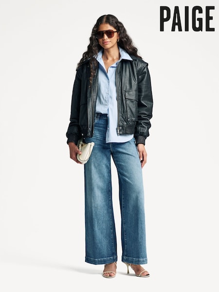 Paige Blue Harper 30IN Wide Leg Jeans (AT7773) | £290